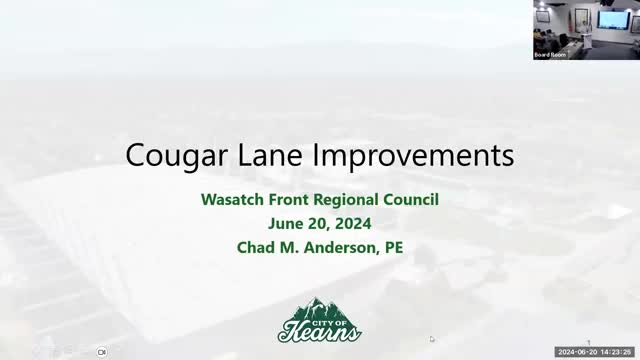Kearns to add shared‑use path, buffered bike lane and signal upgrades on Cougar Lane