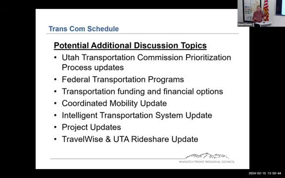 Wasatch Front Regional Council approves two key transportation projects funding adjustments