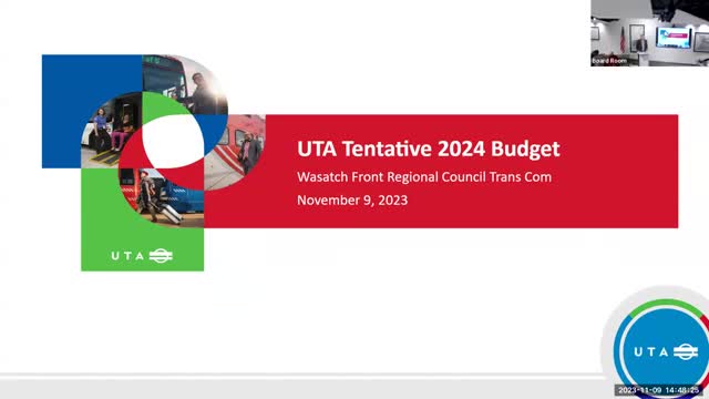 UTA outlines 2024 operating budget and $230 million capital plan; highlights Mid‑Valley BRT and vehicle replacements
