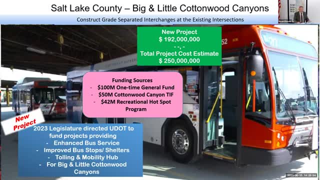 Motion to remove Cottonwood Canyon tolling funds fails; TIP board modifications and Cottonwood mobility package advance