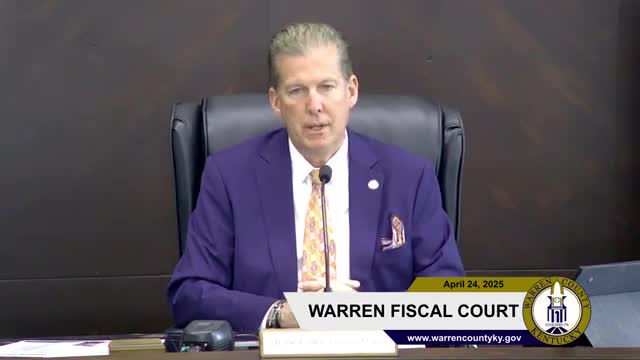 Warren County Fiscal Court votes: April 20, 2025 — approvals for contracts, emergency repairs and property purchase