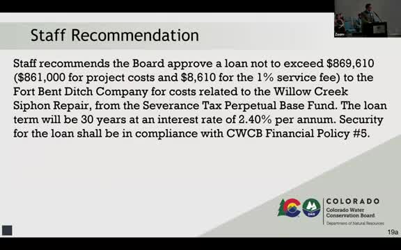 Chris Henderson outlines Fort Bend Ditch Company's urgent water repair needs