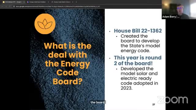 Colorado Energy Code Board develops model Low Energy and Carbon Code for building standards
