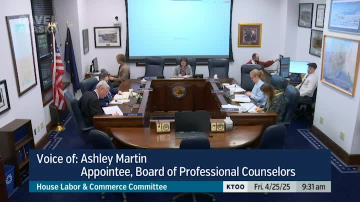 Miss Martin advocates for counseling licensure support at Alaska Professional Counseling Board