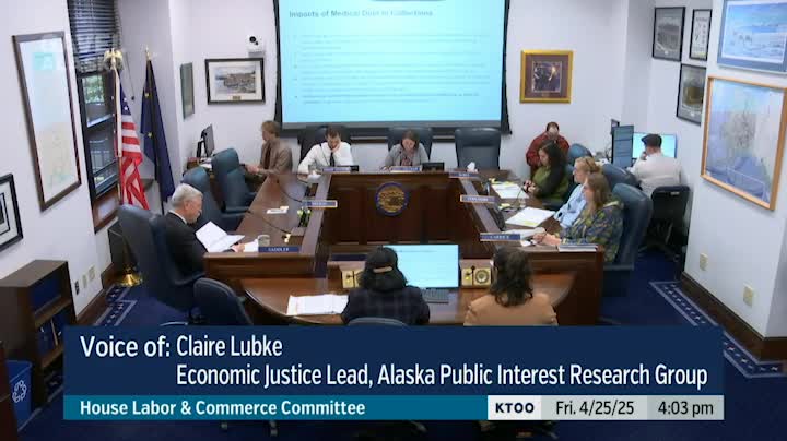 Alaska lawmakers discuss medical debt implications on credit reporting and employment