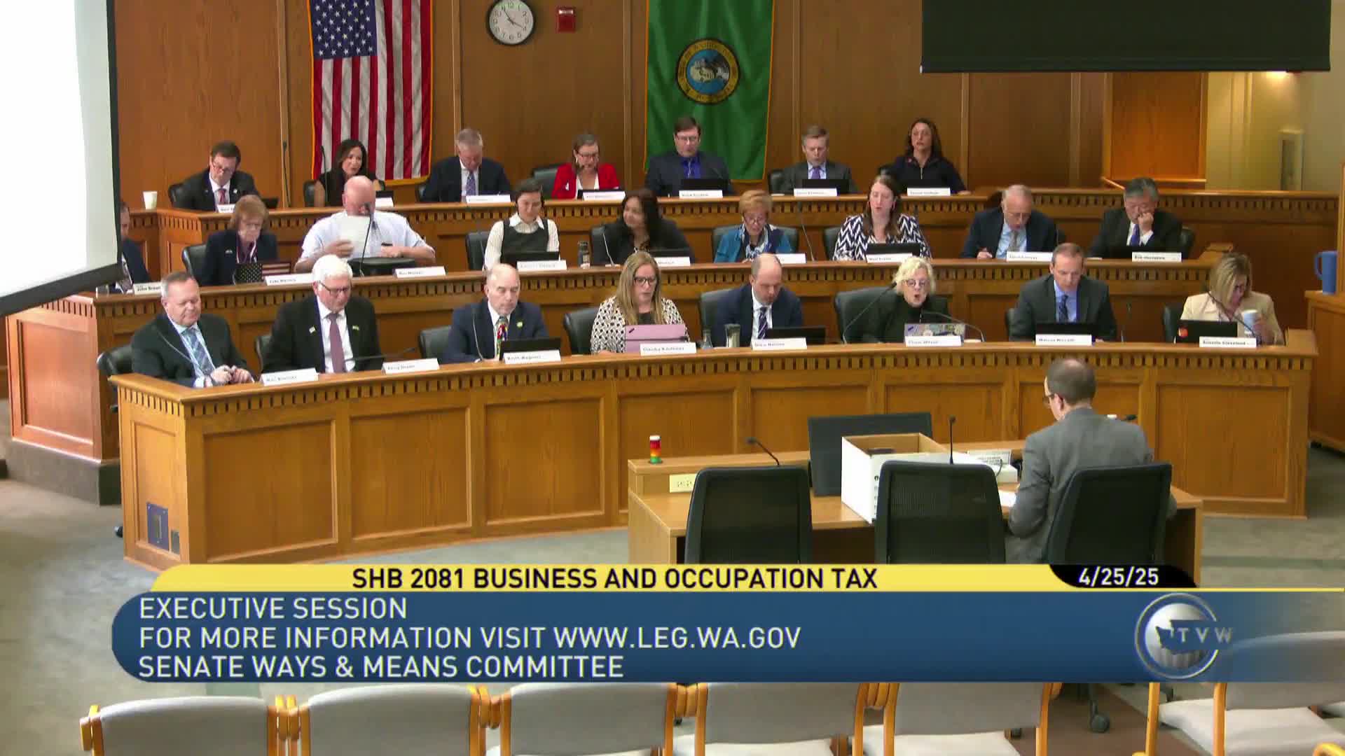 Senate Ways & Means advances two dozen bills to Rules with due-pass recommendations; major debate on tax package and K-12 measures