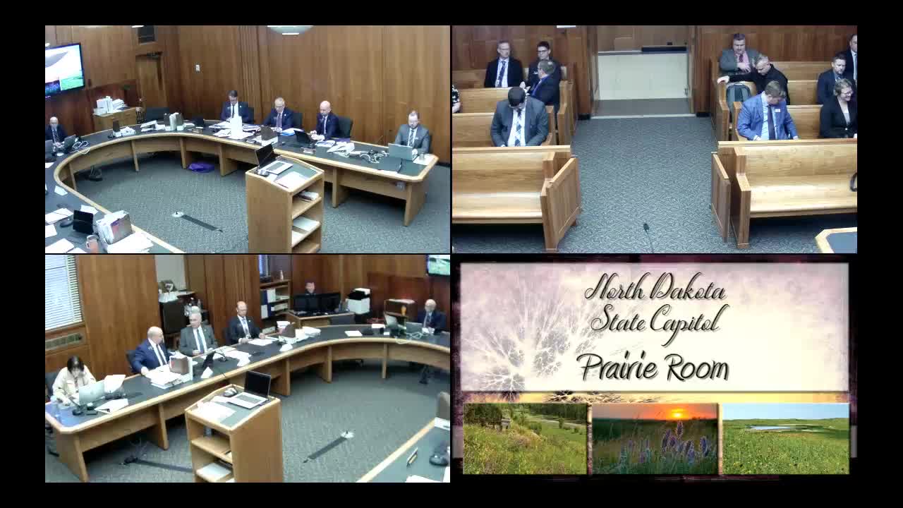 Conference committee on House Bill 1020 debates water funding, line‑of‑credit split between chambers