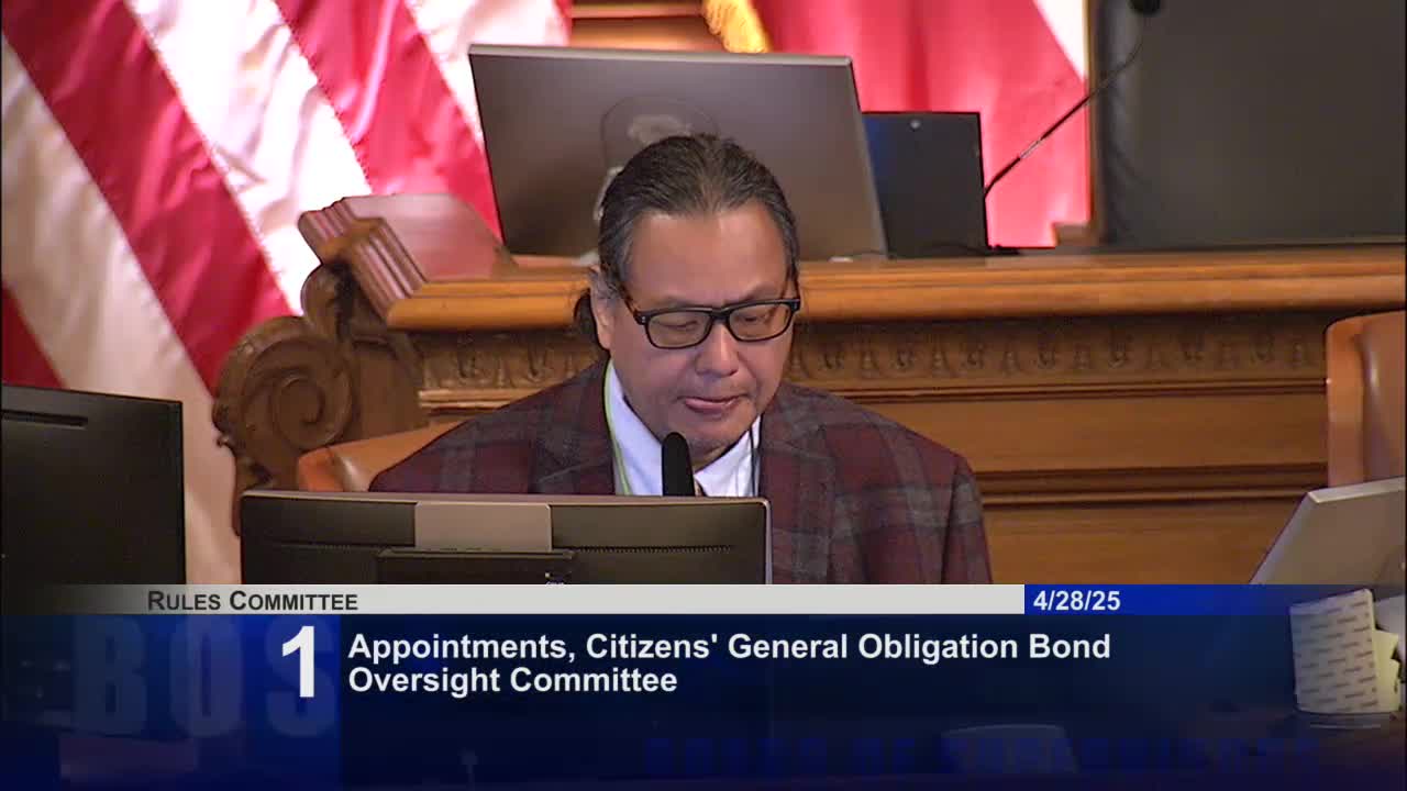 Rules Committee recommends Charlie Lavery for Transbay JPA seat and waives residency requirement