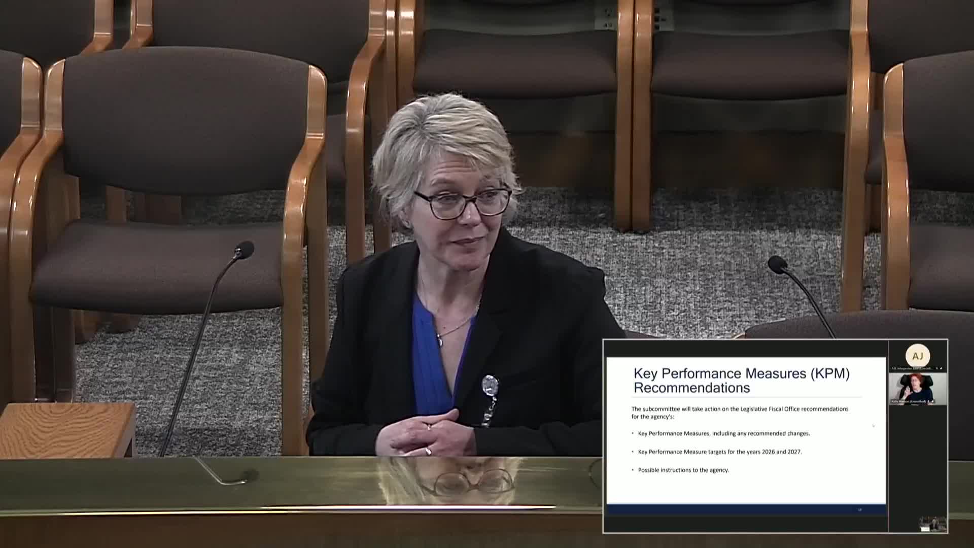 Budget Committee reviews Key Performance Measures and agency recommendations