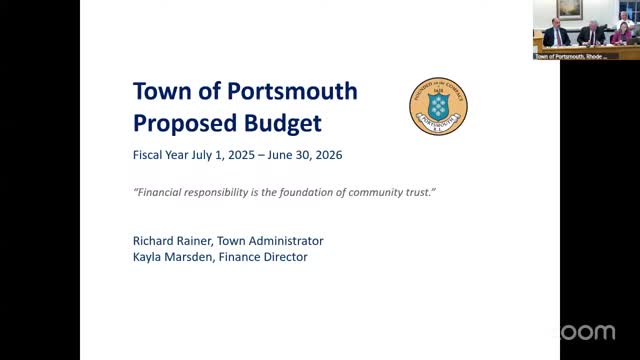 Portsmouth Town Council proposes $77.2M FY 26 budget with 1.49% tax increase