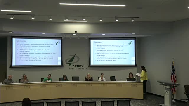 Derby High School proposes new communications and law courses for future adoption