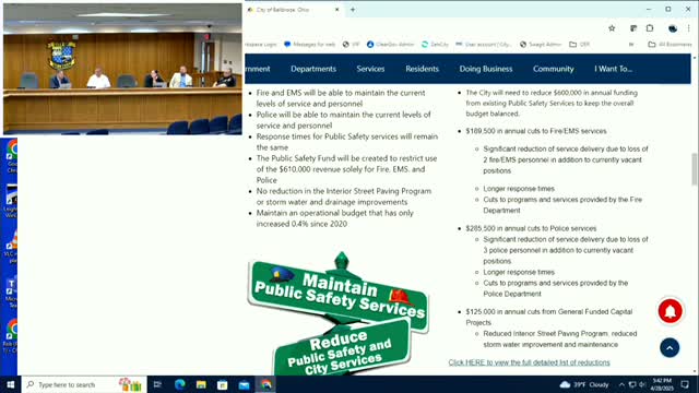 City Council discusses police staffing cuts and fire budget reductions for public safety
