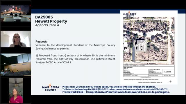 Owner Hewitt seeks variance for solar panel setback on Montgomery Road property