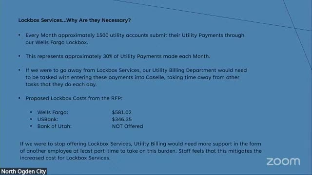 City Council approves Wells Fargo banking services for utility billing