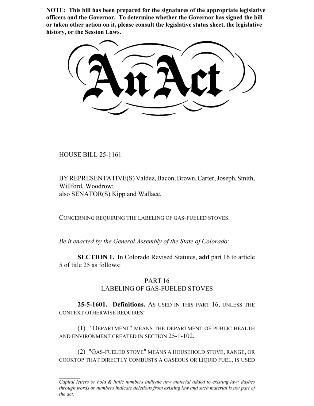 Governor Polis approves House Bill 25-1161 for Colorado