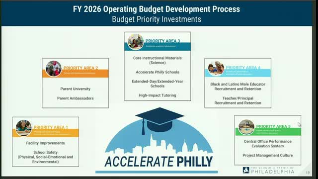 Superintendent presents budget considerations to Philadelphia school board amid funding uncertainties