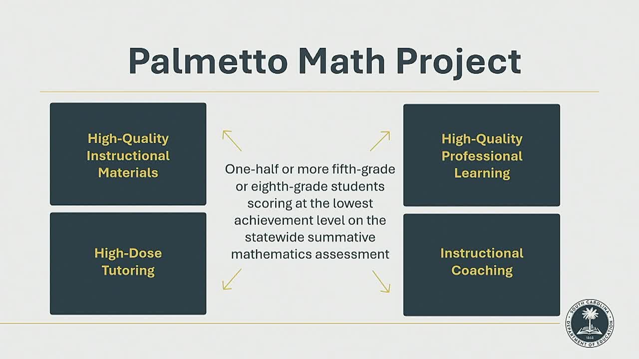 South Carolina launches statewide initiatives for math success and teacher salary increases