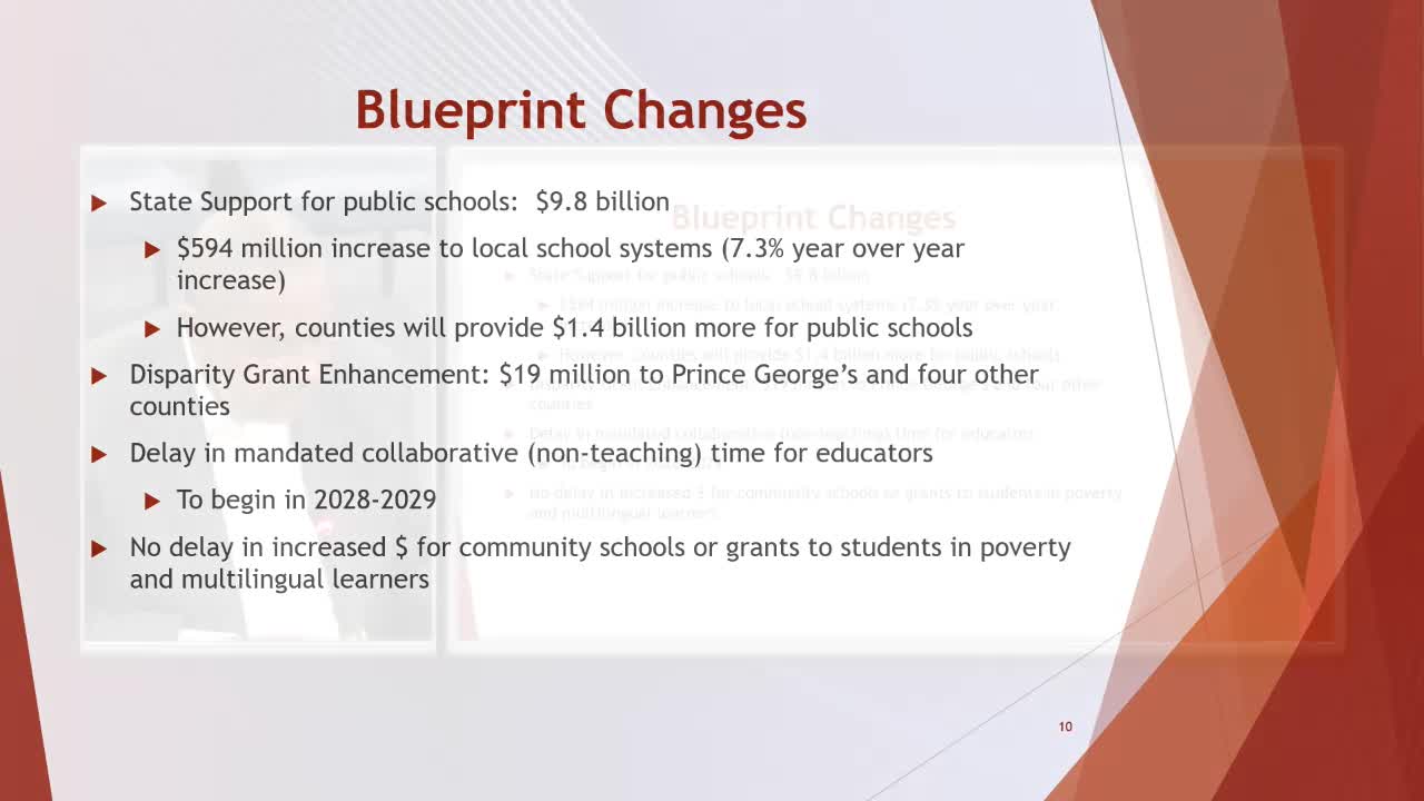 Prince George's County secures $19M disparity grant and major budget allocations