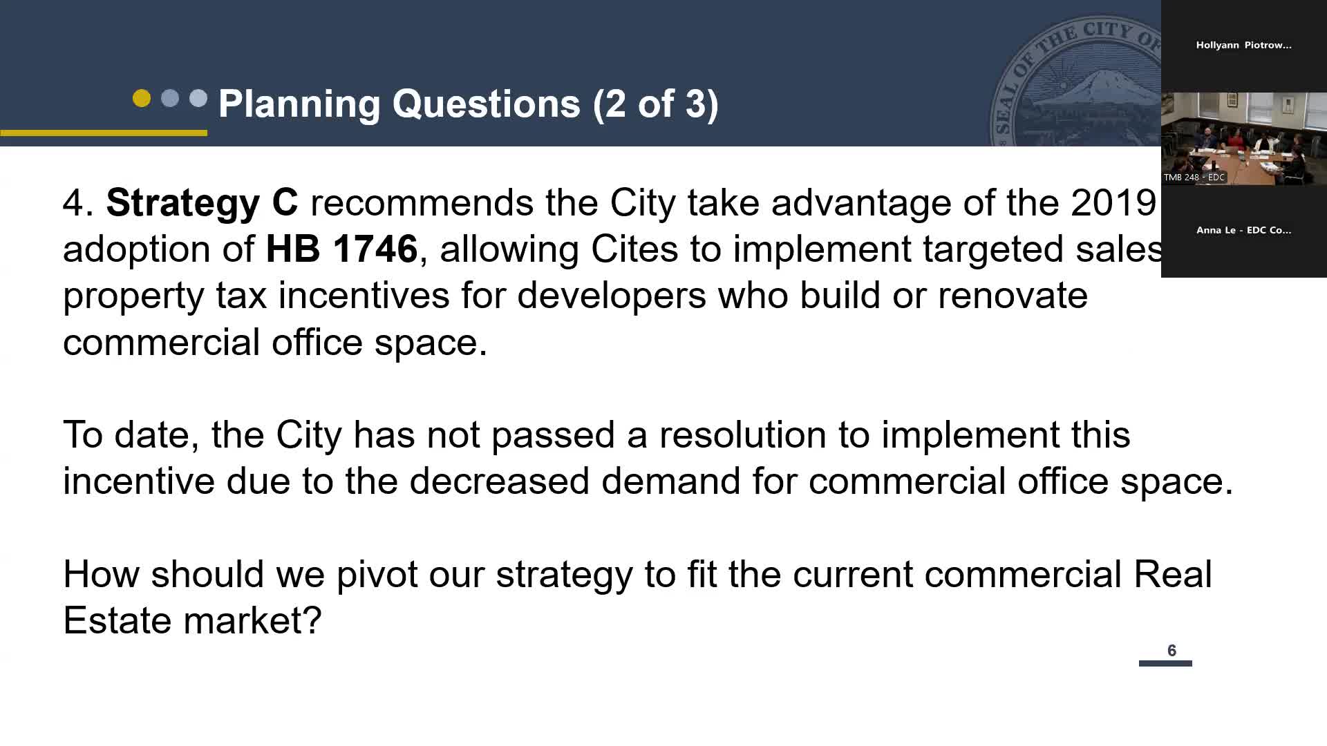 Tacoma Council discusses incentives for mixed-use development and small businesses