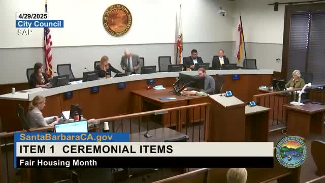 Santa Barbara proclaims April 2025 as Fair Housing Month
