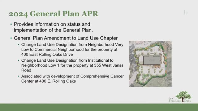 Thousand Oaks City Council reviews 2024 General Plan and housing element progress report