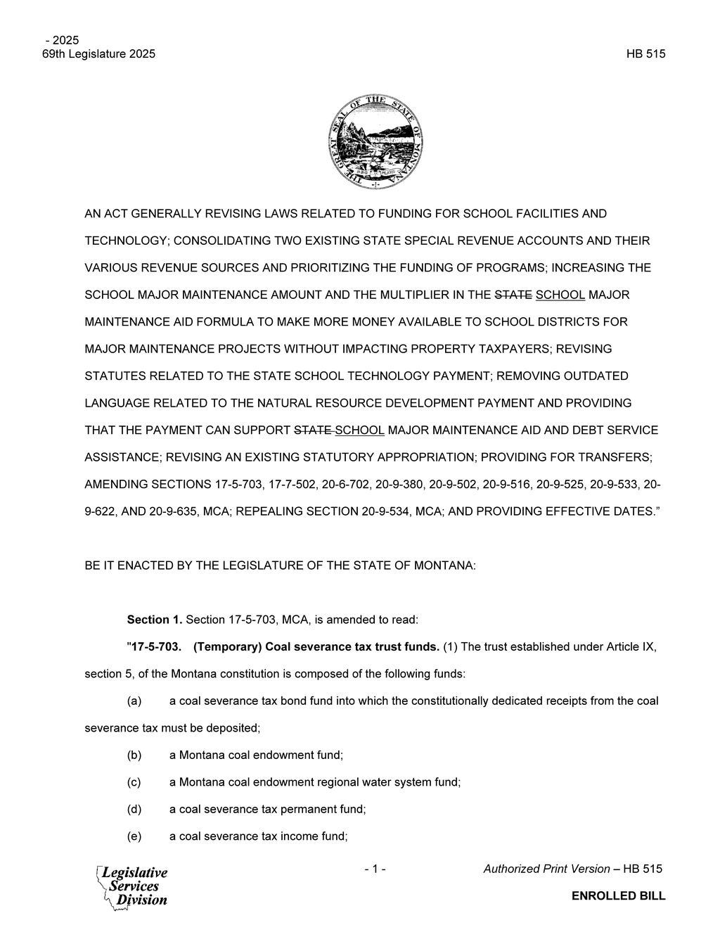 Montana Legislature passes HB 515 to enhance school facility funding and maintenance