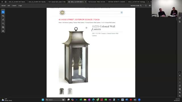 HDC approves painted newel posts and revised porch lighting at 46 Wood Street