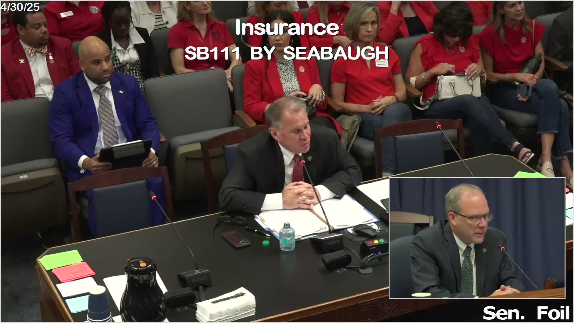 Senate panel reviews insurer bad faith defense criteria amid liability disputes