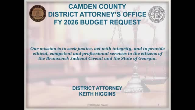 Camden County commission prioritizes funding for sheriff and district attorney's offices