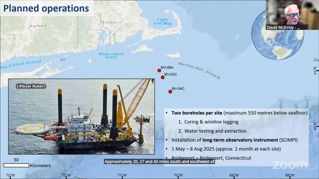 Research team begins drilling project near Martha's Vineyard to study freshwater reservoirs