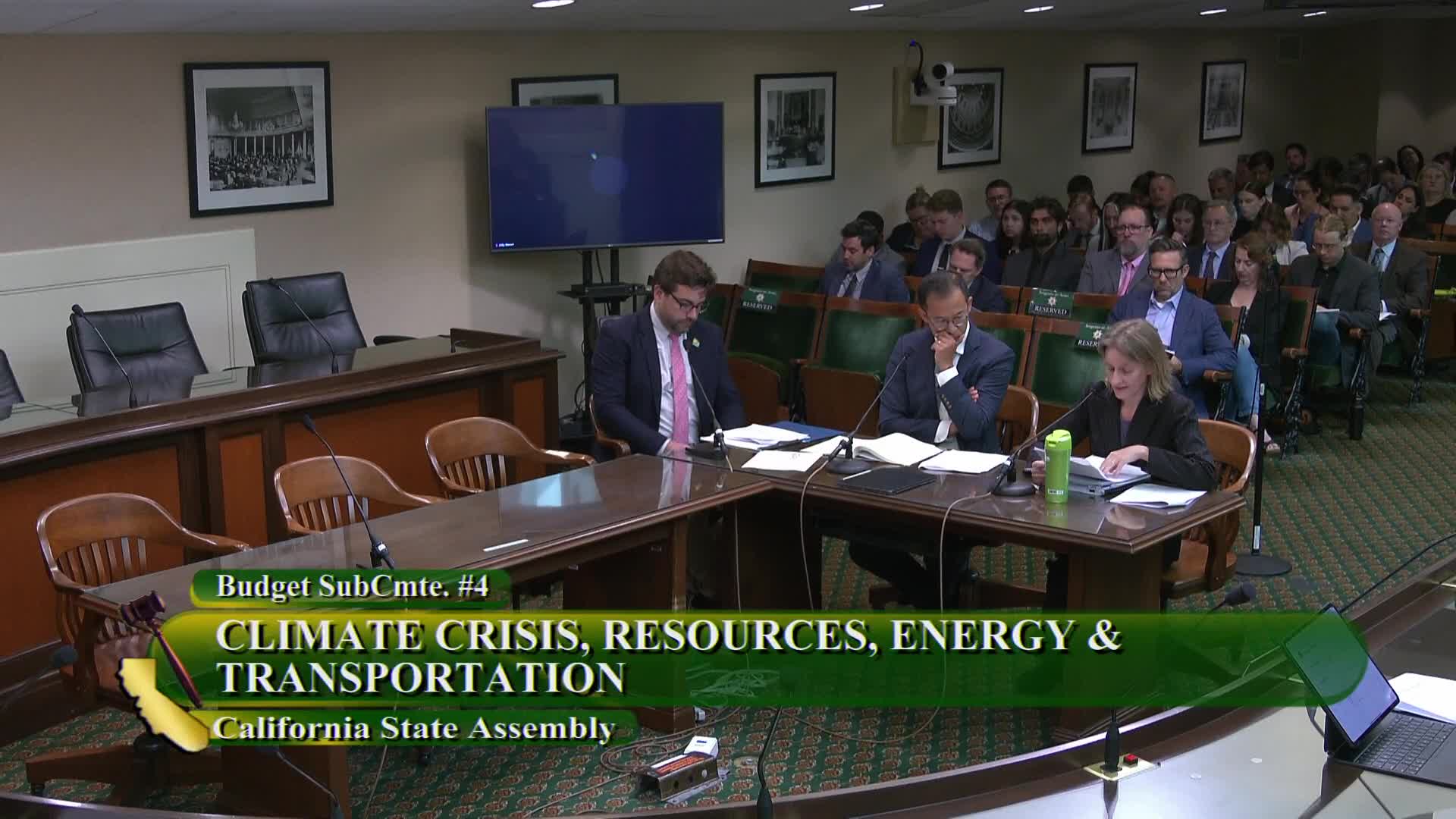 Kyle Meng discusses California cap and trade effectiveness at energy committee hearing