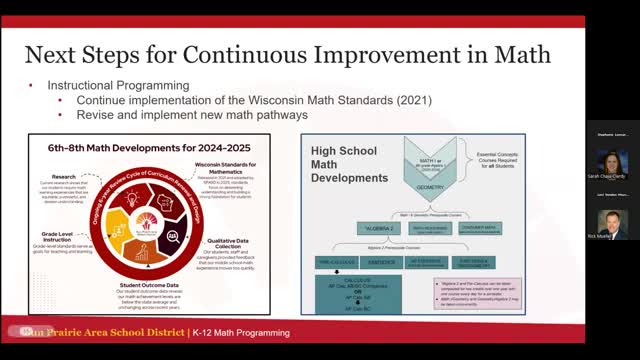 District outlines math education improvements for middle and high school students