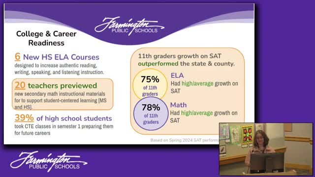 Farmington Public Schools committees plan community dialogues and review facility needs
