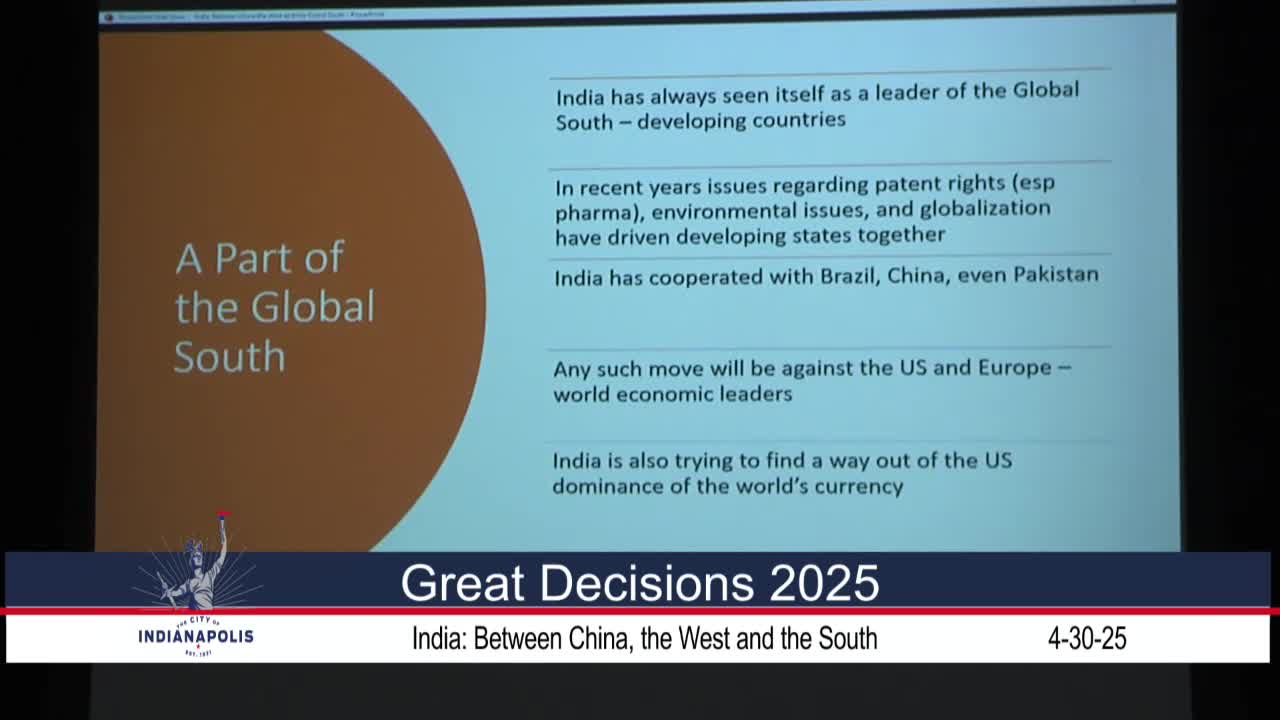 Lecture: India shows economic growth and global pharma role but faces severe air pollution, climate and development challenges