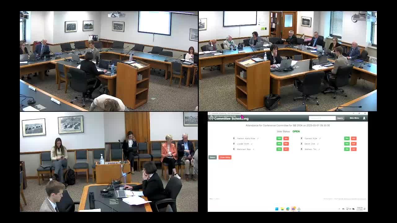 Conference committee reviews Senate Bill 2004 amid language conflicts and staffing debates
