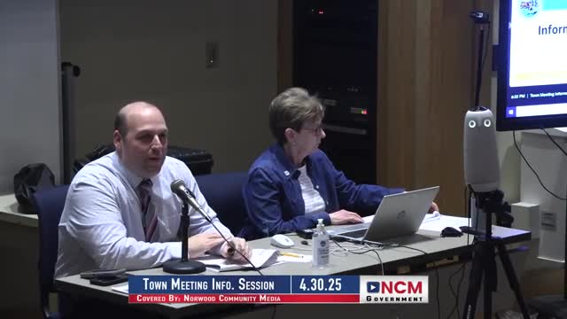 Norwood Town Meeting Prepares for May 12 with Information Sessions on Procedures