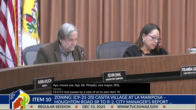 Pima County Council Remands Casita Village Zoning Request for New Public Hearing