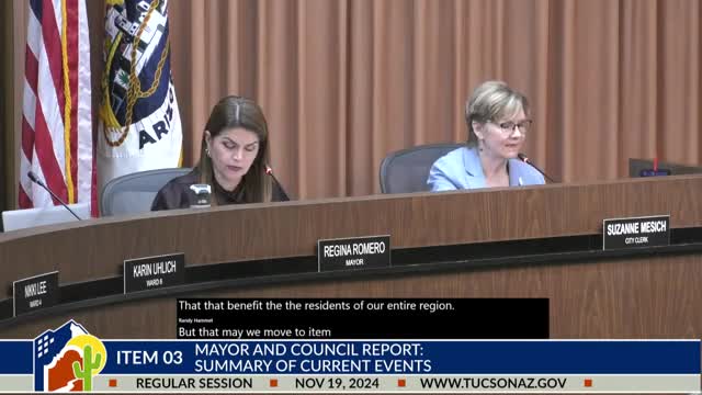 Tucson City Manager praises John Iarino and announces bond sale success