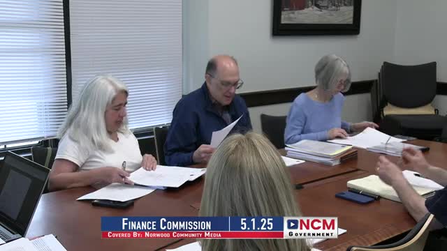 Norwood Finance Commission sees no major concerns in Q3 review; flags building permits and snow-removal overage