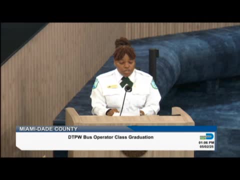 Miami Dade County DTVW graduates welcomed by veteran operator Milton Clark Junior