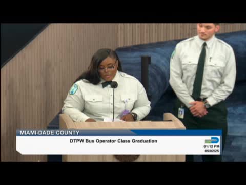 Miami Dade County celebrates graduation of new bus operators and traffic controllers