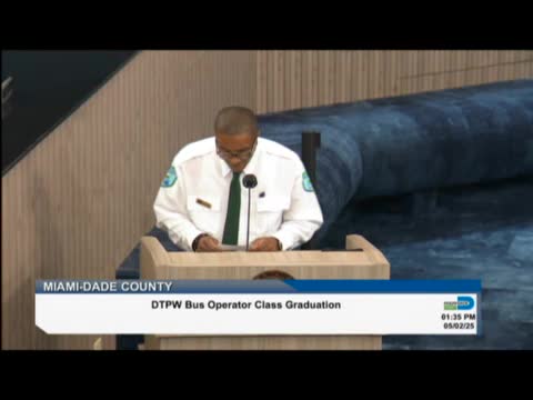 Charles Hollis honors new bus traffic controllers during graduation ceremony