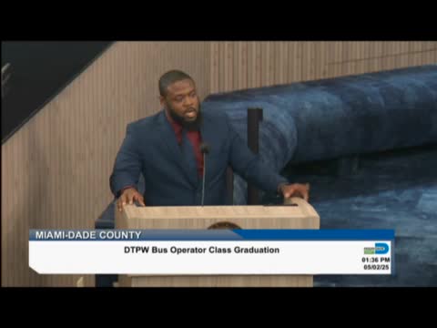 Miami Dade County celebrates bus operators graduation with certificate presentations