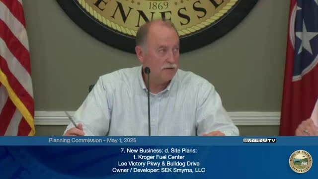 Commission approves multiple plats, site plans and bond extensions; Kroger fuel center and Woodmont amenity plan approved