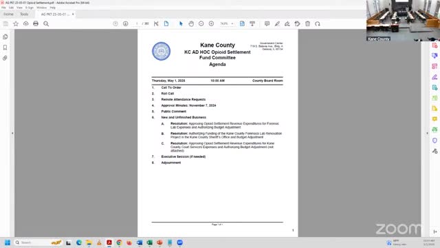 Panel approves $11,809.25 in court-services expenses, discusses creating standing budget for opioid fund