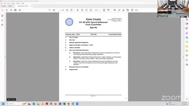 Committee approves $211,699.04 to recoup first-quarter lab staff costs; one member abstains