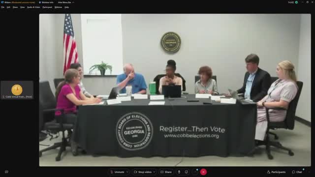 Cobb County board members debate reducing precincts; staff proposes phased, data-driven approach