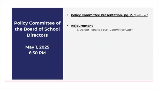 William Penn policy committee reviews several policy updates on first reading