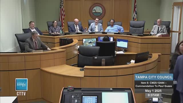 Michael Randolph addresses Tampa Council on nonprofit funding challenges