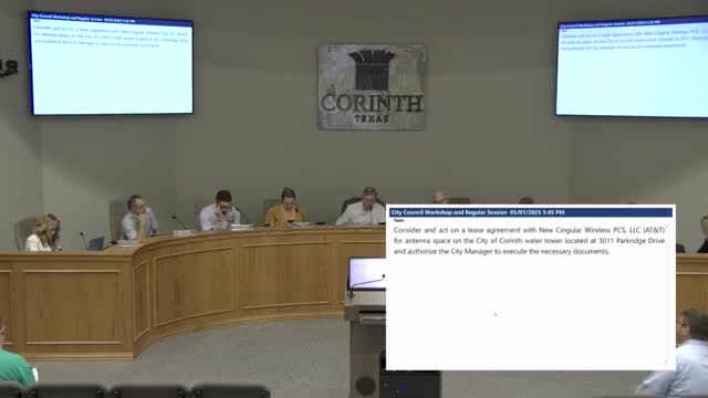 Corinth approves 25-year lease renewal with AT&T for water-tower antenna space